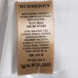 Pre Owned Burberry Brit White Embroidered Cotton Pique Polo T-Shirt XS