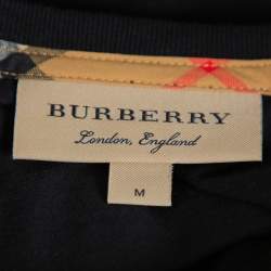Pre Owned Burberry Black Cotton Crewneck T-Shirt M