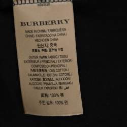 Pre Owned Burberry Black Cotton Crewneck T-Shirt M