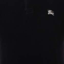 Pre Owned Burberry Brit Black Cotton Pique Polo T-Shirt M
