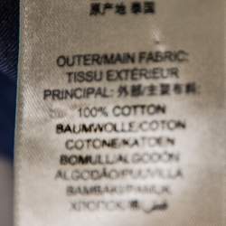 Pre Owned Burberry Brit Navy Blue Checkered Cotton Button Front Shirt XS