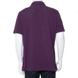 Pre Owned Burberry Brit Purple Cotton Pique Polo T-Shirt XXL