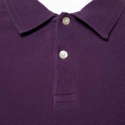 Pre Owned Burberry Brit Purple Cotton Pique Polo T-Shirt XXL