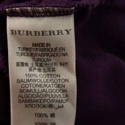 Pre Owned Burberry Brit Purple Cotton Pique Polo T-Shirt XXL