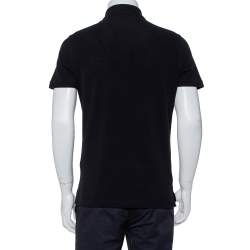 Pre Owned تي شيرت بولو بربري بريت بيكيه قطن أسود مقاس وسط (ميديوم)