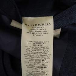 Pre Owned Burberry Navy Blue Wool Formal Suit M