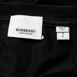 مملوكة مسبقًا Burberry Black Montage Printed Cotton Oversized Crewneck T-Shirt S