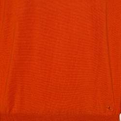 Pre Owned   بلوفر بربري صوف برتقالي محروق رقبة حرف في مقاس متوسط - ميديوم   