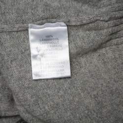 مملوكة مسبقًا Burberry Grey Lambwool Half Zip High Neck Sweater M