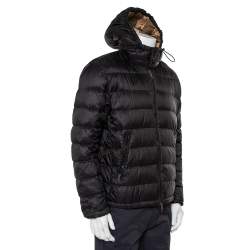 Pre Owned Burberry Brit Black Synthetic Detachable Hood Detail Puffer Jacket XL