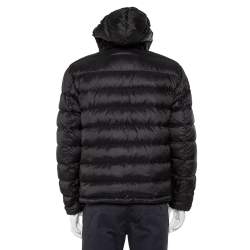 Pre Owned Burberry Brit Black Synthetic Detachable Hood Detail Puffer Jacket XL