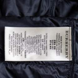 Pre Owned Burberry Brit Black Synthetic Detachable Hood Detail Puffer Jacket XL