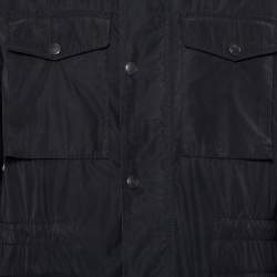 Pre Owned Burberry Brit Black Synthetic Pocket Detail Zip Front Jacket S