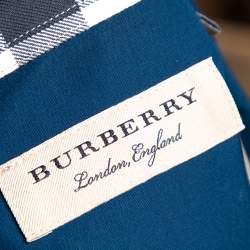 مملوكة مسبقًا Burberry Dark Teal Blue Cotton Button Front Shirt XXL