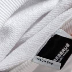 Burberry White Logo Tape Printed Cotton Knit Sweatshirt L 