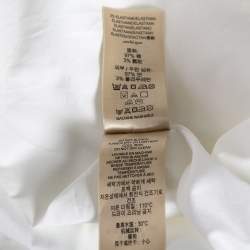 Pre Owned قميص بربري بريت قطن أبيض كاروهات نوفاتشيك بأزرار أمامية مقاس كبير - لارج