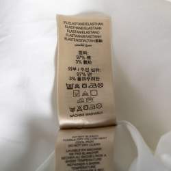 Pre Owned قميص بربري بريت قطن أبيض كاروهات نوفاتشيك بأزرار أمامية مقاس كبير - لارج