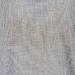 Pre Owned قميص بربري قطن رصاصي تفاصيل حواف كاروهات نوفا تشيك بأزرار أمامية مقاس صغير - سمول  