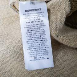 Pre Owned Burberry Green Logo Camouflage Printed Cotton Knit Hoodie L