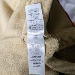 Pre Owned Burberry Green Logo Camouflage Printed Cotton Knit Hoodie L