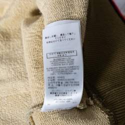 Pre Owned Burberry Green Logo Camouflage Printed Cotton Knit Hoodie L