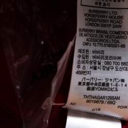 Pre Owned قميص بربري قطن كاروهات أحمر بأزرار أمامية مرنة مقاس متوسط - ميديوم