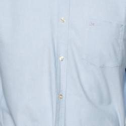 Pre Owned Burberry Brit Blue Cotton Button Front Shirt XL