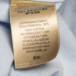 Pre Owned Burberry Brit Blue Cotton Button Front Shirt XL