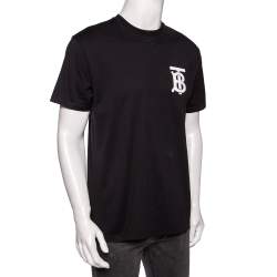 Burberry Black B series Monogram Logo Detail Limited Edition Crew Neck T Shirt S