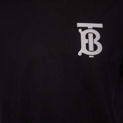 Burberry Black B series Monogram Logo Detail Limited Edition Crew Neck T Shirt S