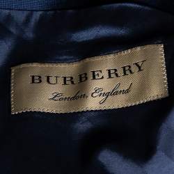 Pre Owned Burberry Navy Blue Wool Single Breasted Suit M