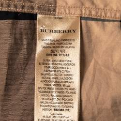 Pre Owned قميص بربري قطن كاروهات نوفاتشيك بيج بأزرار أمامية مقاس كبير جدًا جدًا - إكس إكس لارج