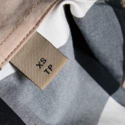 Pre Owned Burberry Beige Checkered Cotton Button Front Shirt XS