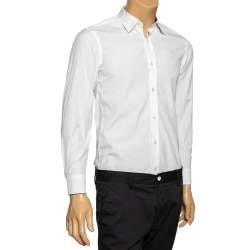 Pre Owned Burberry White Cotton Button Front Shirt XS