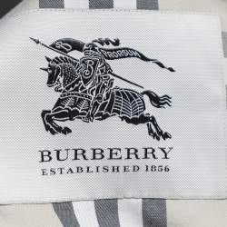 مملوكة مسبقًا معطف بربري غباردين قطن بيج طويل مقاس �إكس إكس لارج