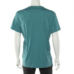 Burberry Turquoise Green Cotton Knit Roundneck T-Shirt XXL