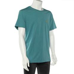 Burberry Turquoise Green Cotton Knit Roundneck T-Shirt XXL