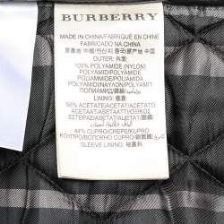 Burberry Charcoal Grey Quilted Synthetic Jacket M