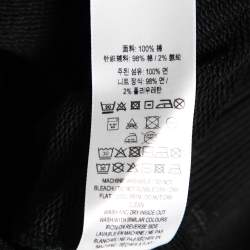 Burberry Black Love Print Cotton Zip Front Hooded Jacket S