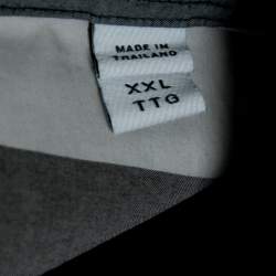 مملوكة مسبقًا قميص  بربري قطن كاروهات أزرق كحلي أكمام قصيرة مقاس أكس أكس لارج