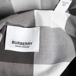 Pre Owned Burberry Black Checked Cotton Button Front Shirt XXL
