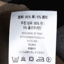 Pre Owned Burberry Beige Checked Cotton Button Front Shirt XXL