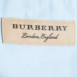 Pre Owned قميص بربري قطن أزرق أزرار أمامية مقاس متوسط