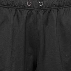 Burberry Black Knit Side Check Stripe Drawstring Shorts M