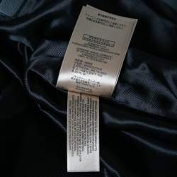 Pre Owned Burberry Grey Leather Zip Front Long Sleeve Jacket XL