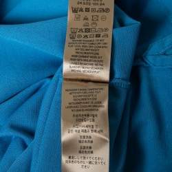 Pre Owned Burberry Blue Cotton Polo T-Shirt S
