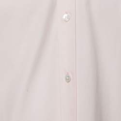 Pre Owned قميص بربري قطن وردي بأزرار أمامية مقاس متوسط - ميديوم