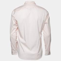 Pre Owned قميص بربري قطن وردي بأزرار أمامية مقاس متوسط - ميديوم