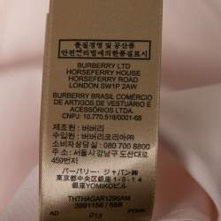 Pre Owned قميص بربري قطن وردي بأزرار أمامية مقاس متوسط - ميديوم