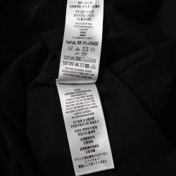 Pre Owned Burberry Black Cotton Logo Appliqued Short Sleeve T-Shirt L